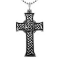 Pewter Celtic Cross Infinity Knot Necklace