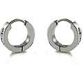 Stainless Steel Cubic Zirconia Huggie Earrings