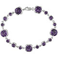 Sterling Silver Purple Amethyst Bracelet