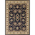 Heat-set Sabrina Oriental Navy/ Ivory Rug (7'9 x 11'2)