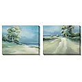Caroline Ashton 'Lakeside Tree' Oversized Canvas Art Set