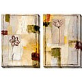 Jane Bellows 'Flora I & II' Oversized Canvas Art Set