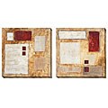 Jane Bellows 'Lattice I & II' Oversized Canvas Art (Set of 2)