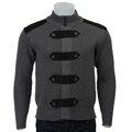Twice Men's Military Cardigan Sweater