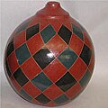Nicaraguan Red, Blue and Black Diamond Pattern Vase (Nicaragua)