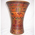 Handmade Large Geometric Traditional Vase (Peru)