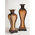 Antique Gold/ Marble Candle Holder Set