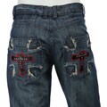 MO7 Men's Straight Fit Indigo Jeans