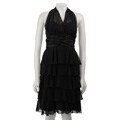 Connected Apparel Solid Multi Chiffon Dress
