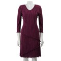 Connected Apparel Women's 3/4-sleeve V-neck Dress