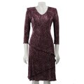 Connected Apparel Women's Eggplant Bodre Dress