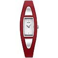 Pulsar Women's Silver Dial Red Leather Watch