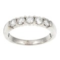 14k White Gold 3/4ct TDW Diamond 5-stone Band (H, I1)