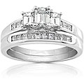 14k White Gold 1 1/4ct TDW Diamond Bridal Ring Set (H-I, SI-I)