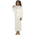 Audrey B Women's Plus Size 2-piece Off-white Skirt Suit