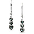 10k White Gold 1/10ct TDW Blue Diamond Earrings