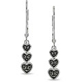10k White Gold 1/10ct TDW Black Diamond Earrings