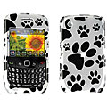 Blackberry Curve 8520 Dog Paws White Case