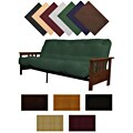 Provo Medium Oak Queen Mission-style Frame/ Mattress Futon Set