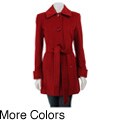 Ellen Tracy Single-breasted Button-front Belted Coat