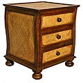 Handmade Teak Wood and Rattan Dresser/ Nightstand (Thailand)