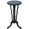 Teak Wood Round-top 3-leg Spiral Accent Table (Thailand)