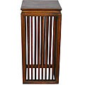 Handmade Walnut Ribbed Teak Wood End Table (Thailand)