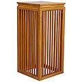 Handmade Natural Ribbed Teak Wood End Table (Thailand)