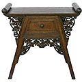 Hand-carved Teak Wood Floral Console Table (Thailand)