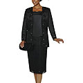 Nubiano Women's Plus Size Charmeuse 3-piece Skirt Suit