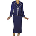 Todd & Olivia Women's Purple Knit Skirt Suit