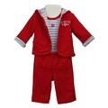 U.S. Polo Association Newborn Boy's Striped 4-piece Pants Set