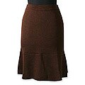 Alpaca Wool 'Universal Lines in Cinnamon' Skirt (Peru)