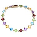 10k Yellow Gold Multi-colored Gemstone Bracelet