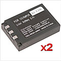 LI-10B LI-12B DB-L10 1000mAh Batteries for Olympus (Pack of 2)