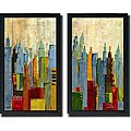 Cardenas 'Towerscape I & II' Canvas Giclee Set