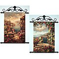 'Mediterranean I' 2-piece Canvas Tapestry Set