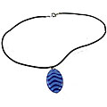 Blue Waves Fused Glass Necklace (Chile)