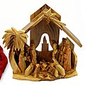 Hand-carved Olive Wood Nativity Scene (Bethlehem)