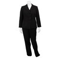 Isabella Women's Plus Size Shadow Stripe Pant Suit