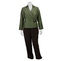 Isabella Women's Plus Size Buckle Detail Pant Suit