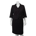 Isabella Women's Plus Size Jacquard Skirt Suit