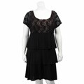 Tiana B. Women's Plus Size 3-tier Lace Dress