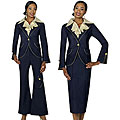 Divine Denim Women's Plus Size 3-piece Suit with Faux Camisole
