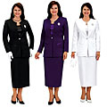 GMI Women's Plus Size Classic Skirt Suit