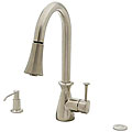 DeNovo Newport Nickel Pull Down Kitchen Faucet