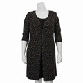 Connected Apparel Women's Plus Size O-ring Sweater Dress
