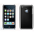 iPhone 3G 3GS Black Chrome Case w/ Mirror Screen Protector