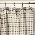 Eco Vegetable Check Pattern Cotton Shower Curtain
