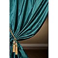 Faux Silk Signature Teal Curtain Panel (50 in. x 108 in.)